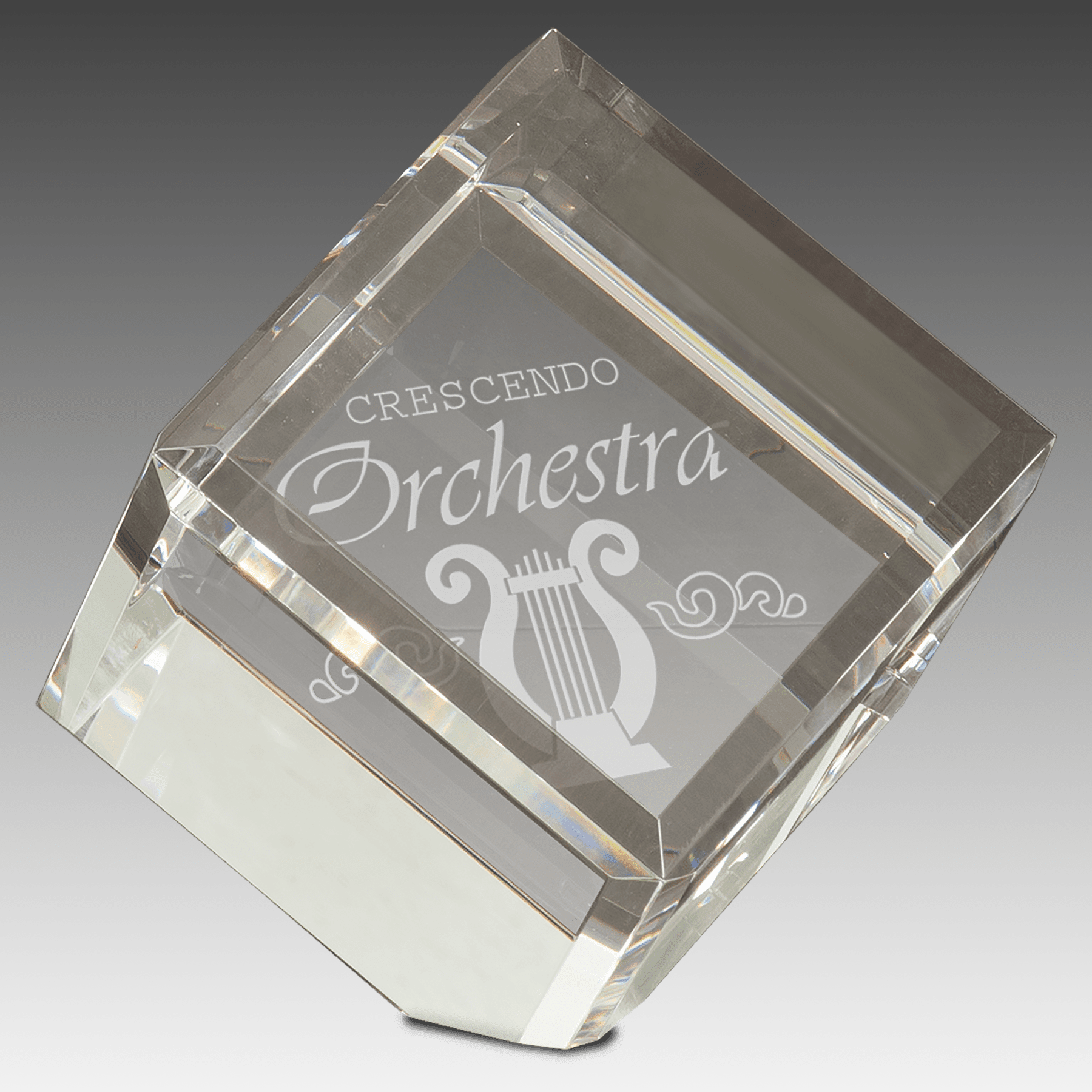 4" x 4" Crystal Cube