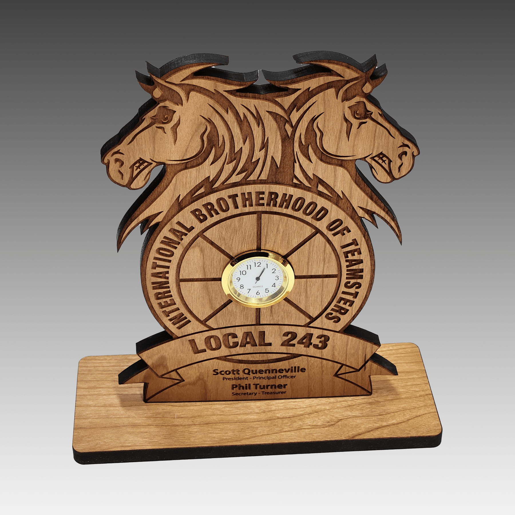 Custom Wood Desk Sign or Clock - SSX01