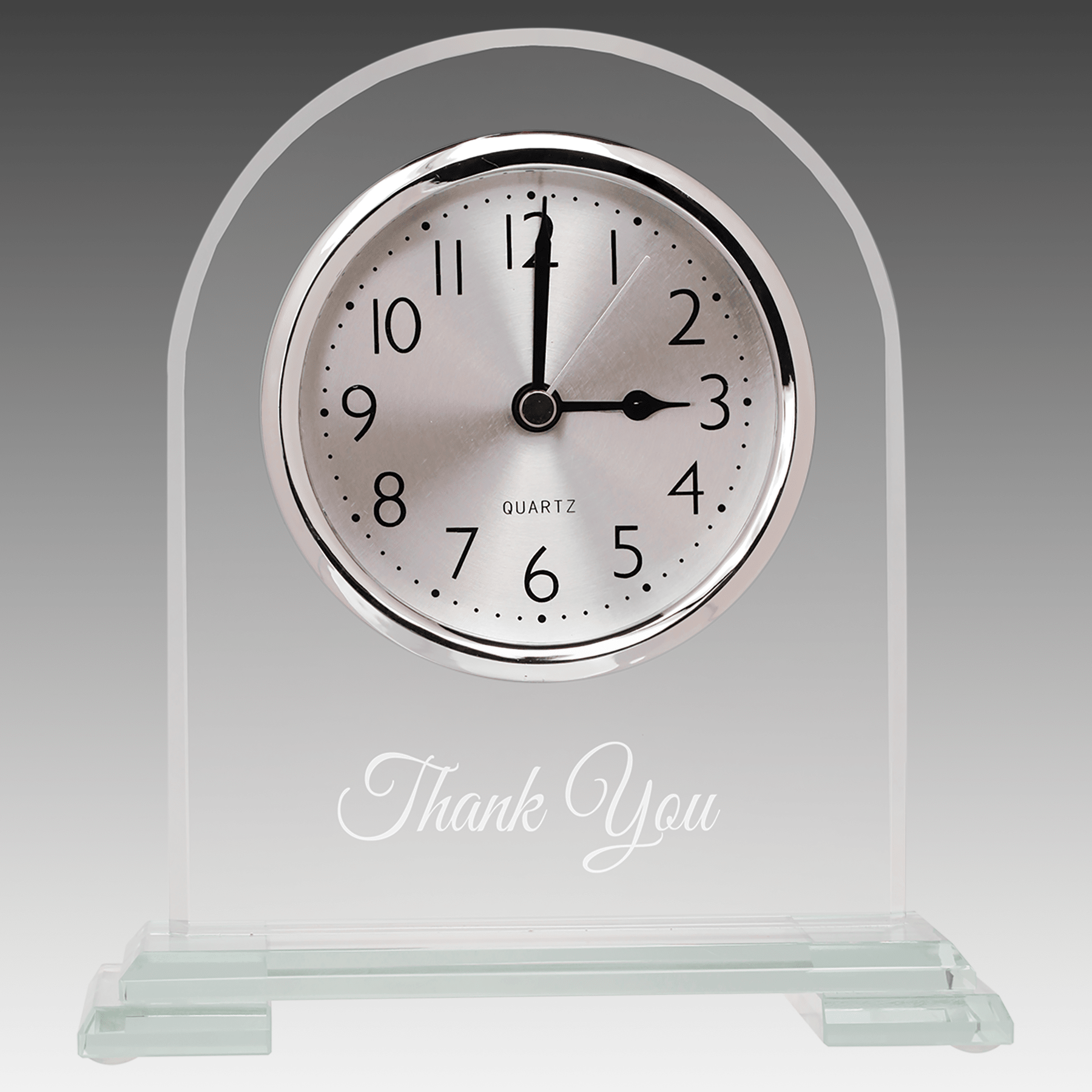 6.5" Arch Glass Clock