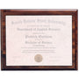 Cherry Finish Routed Plaque w/ 11" x 8.5" Plexiglass Window