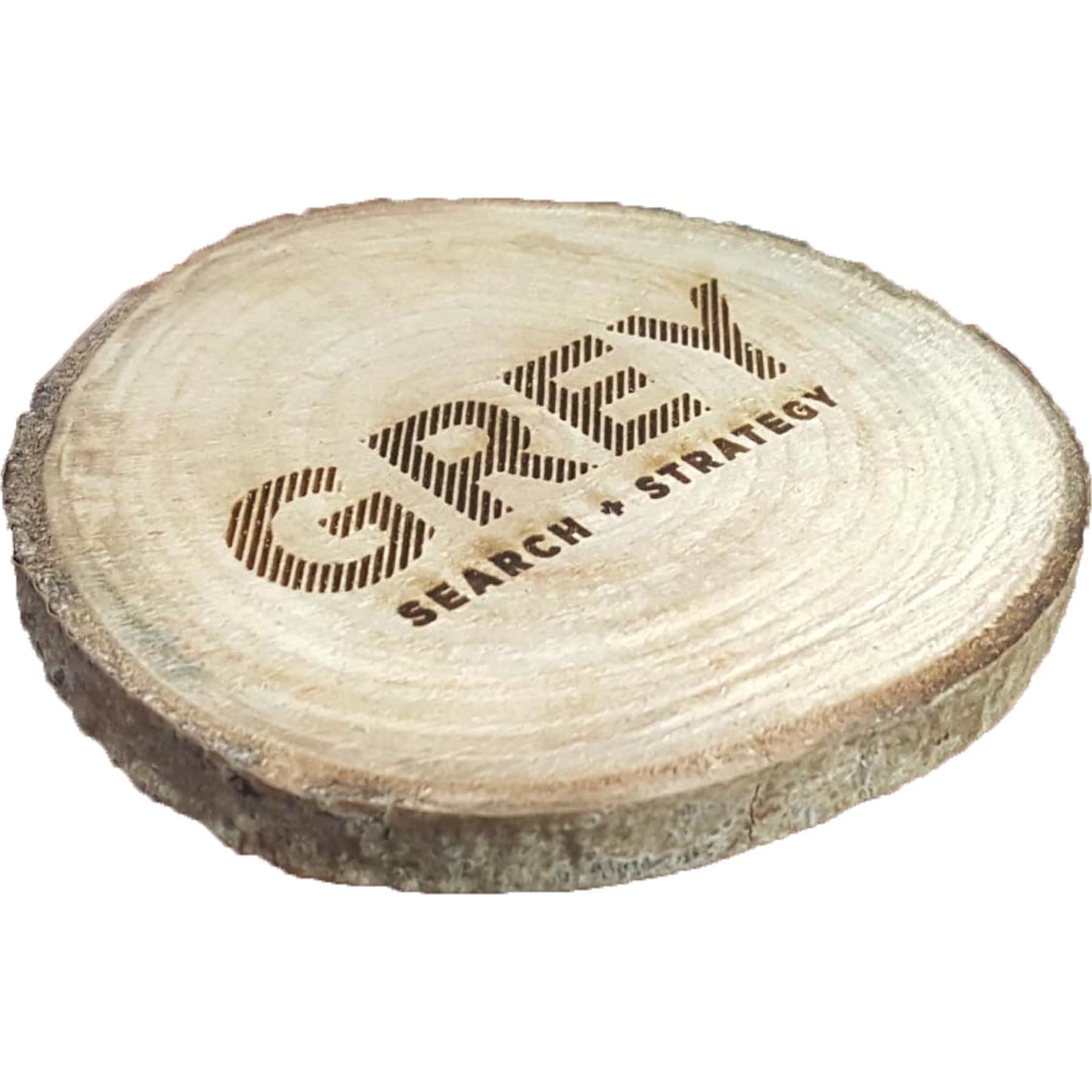 4" - Aspen Hardwood Coasters - Bark Edge