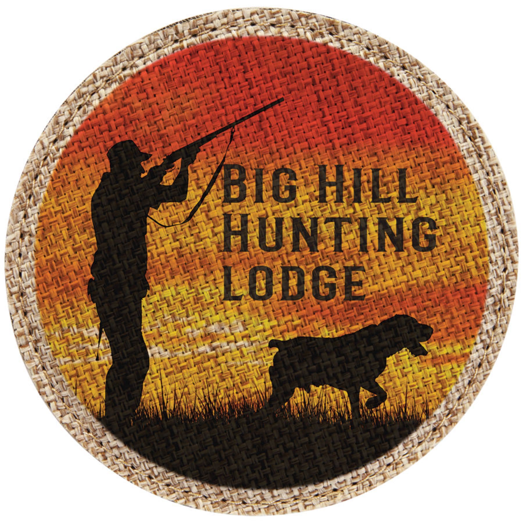 4" Round Sublimatable Burlap Coaster