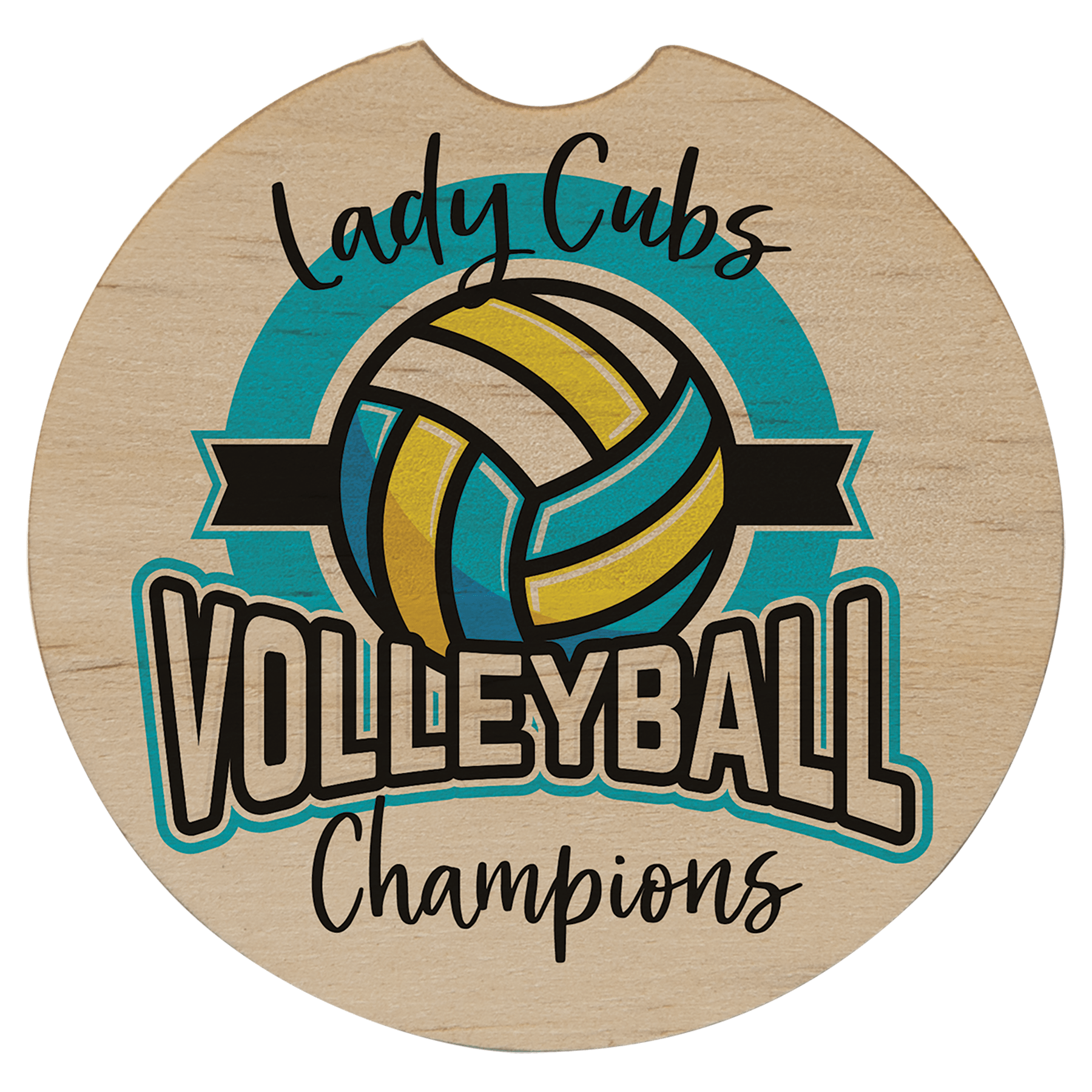 2.5" Round Sublimatable Wood Car Coaster