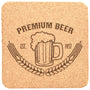 4" x 4" Square Cork Coaster