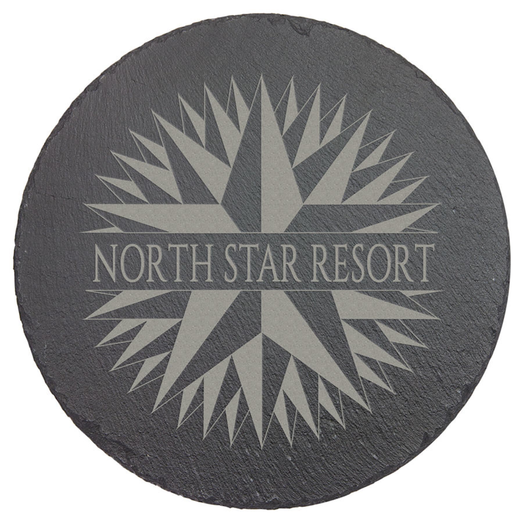 9.75" Round Slate Decor with Foam Pads