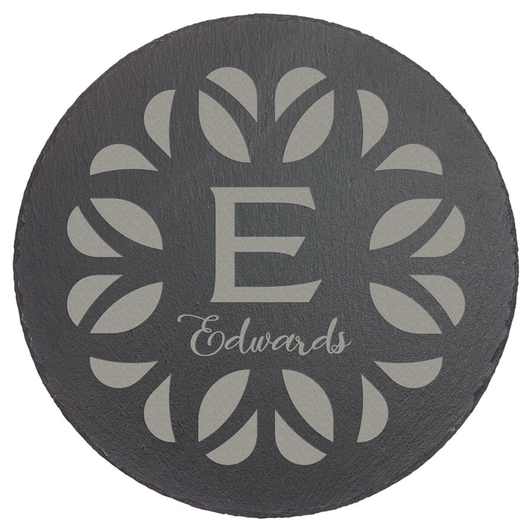 11.75" Round Slate Decor with Foam Pads