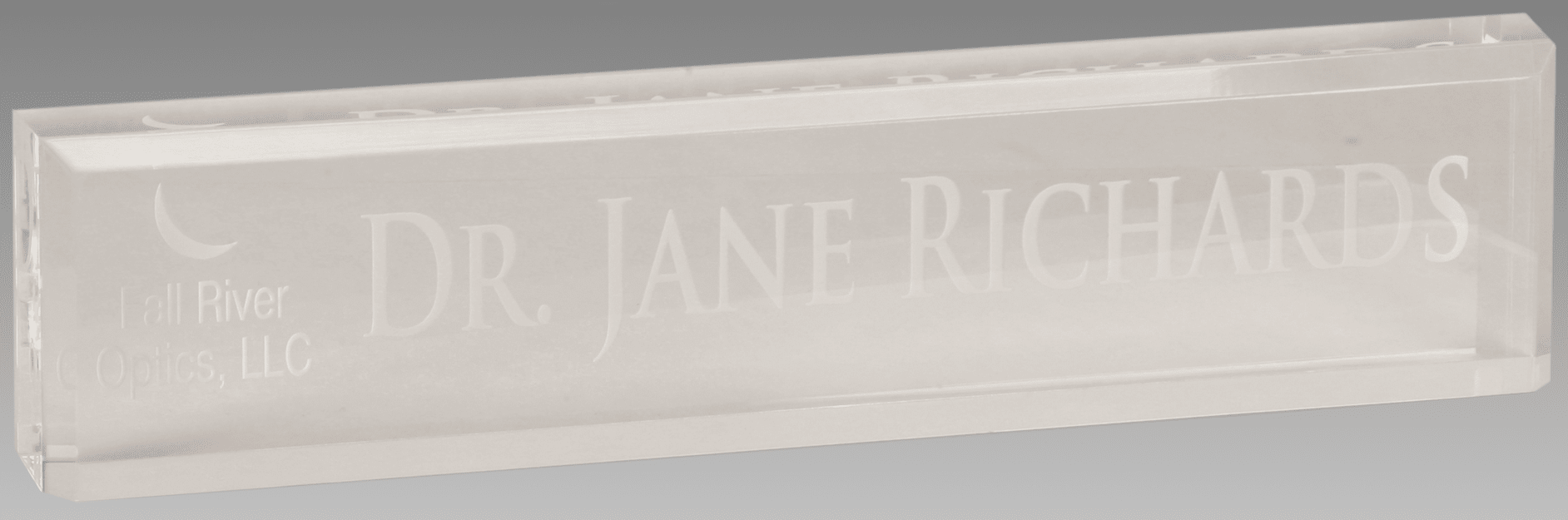 8" x 2" Clear Acrylic Desk Wedge