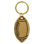 1.5" x 2.5" Gold Football Brass Keychain