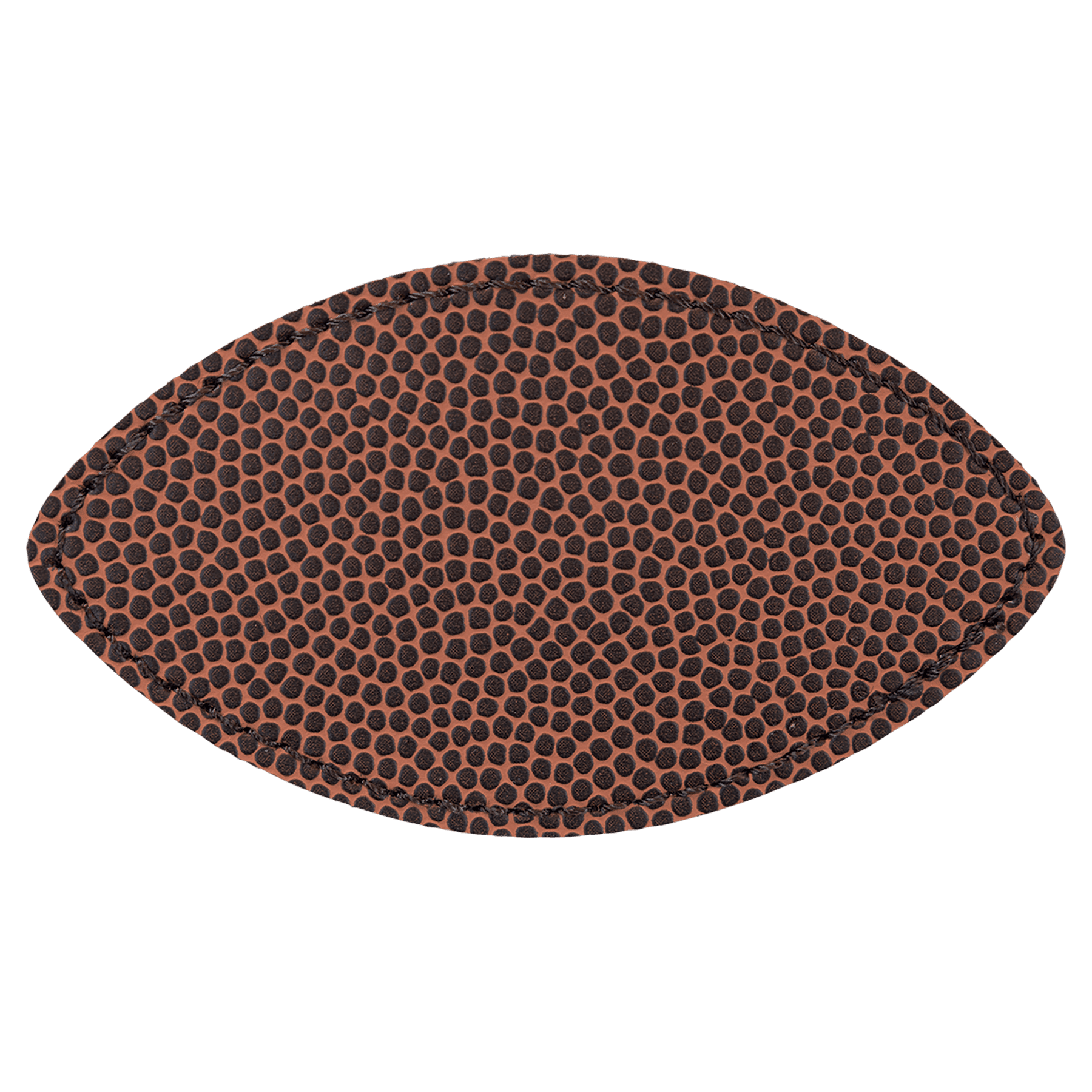 3.5" x 2" Football Shaped Leatherette Patch with Adhesive