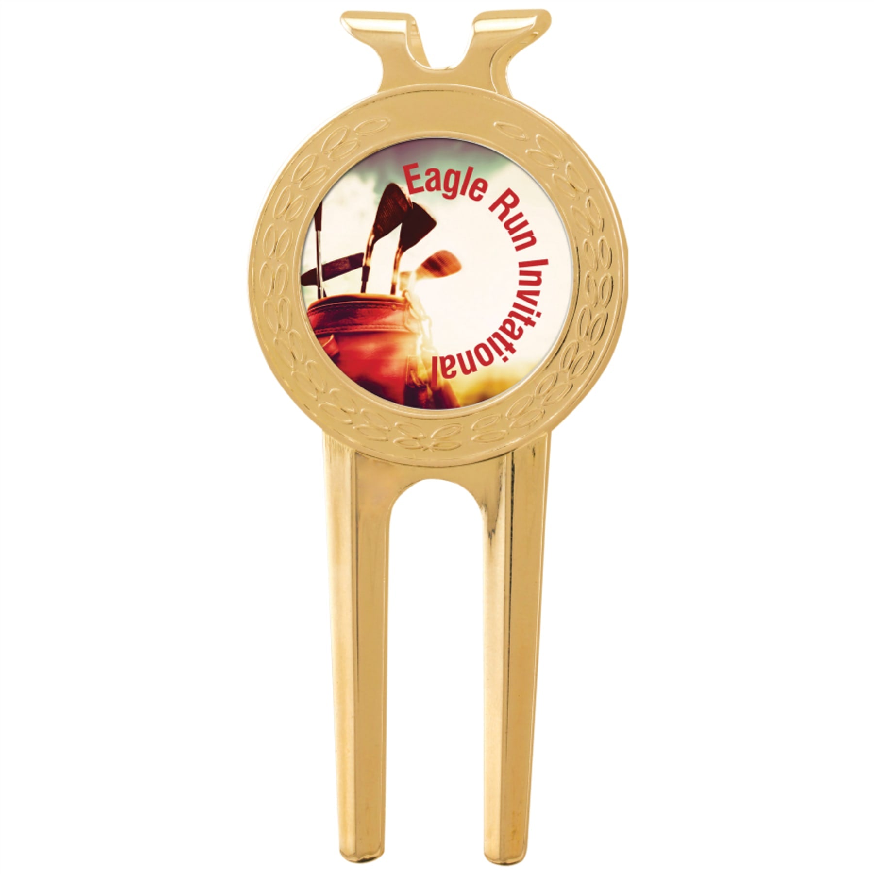 1.5" x 3" Gold Divot Tool with Sublimatable Insert