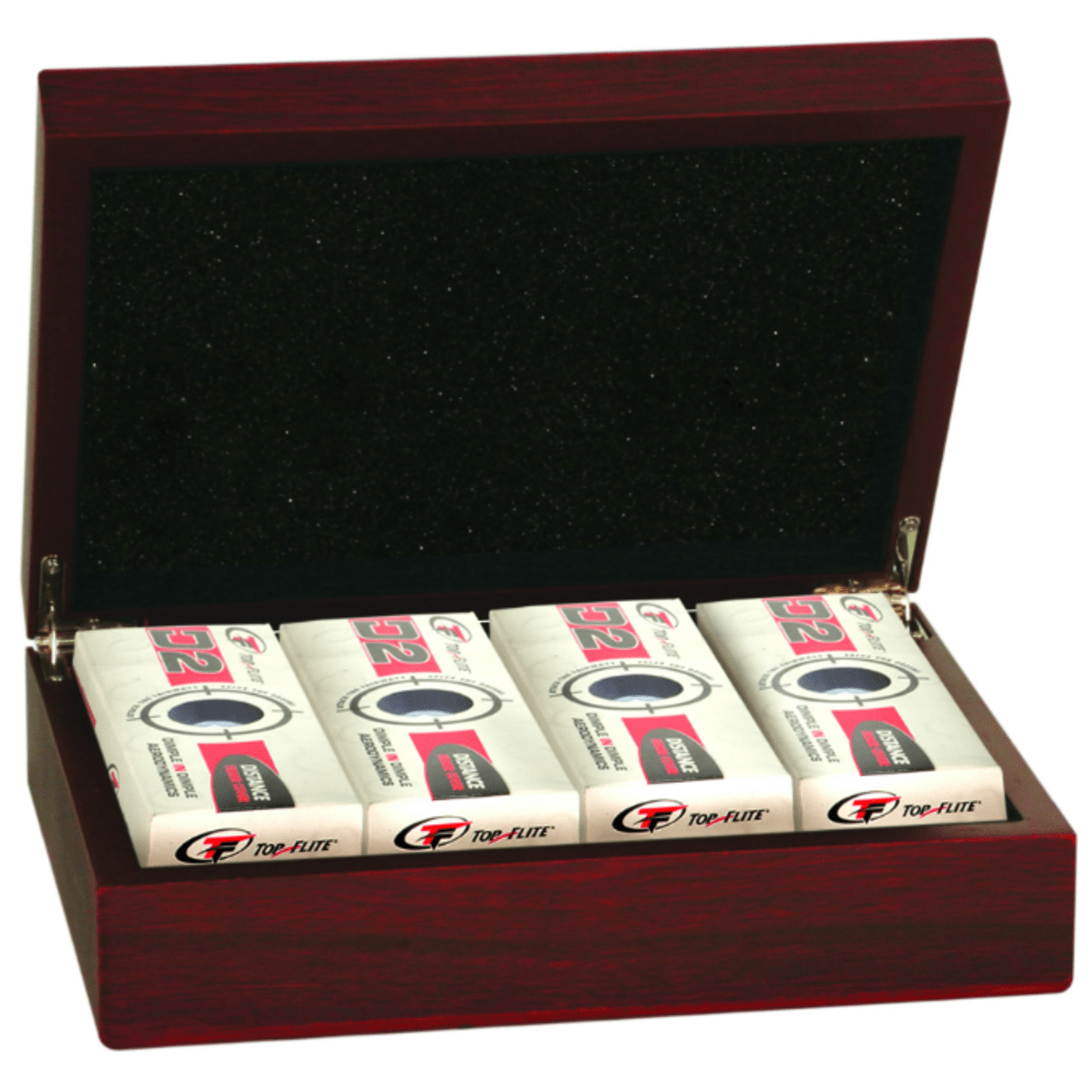 Rosewood Finish Golf Ball Box (balls not included)