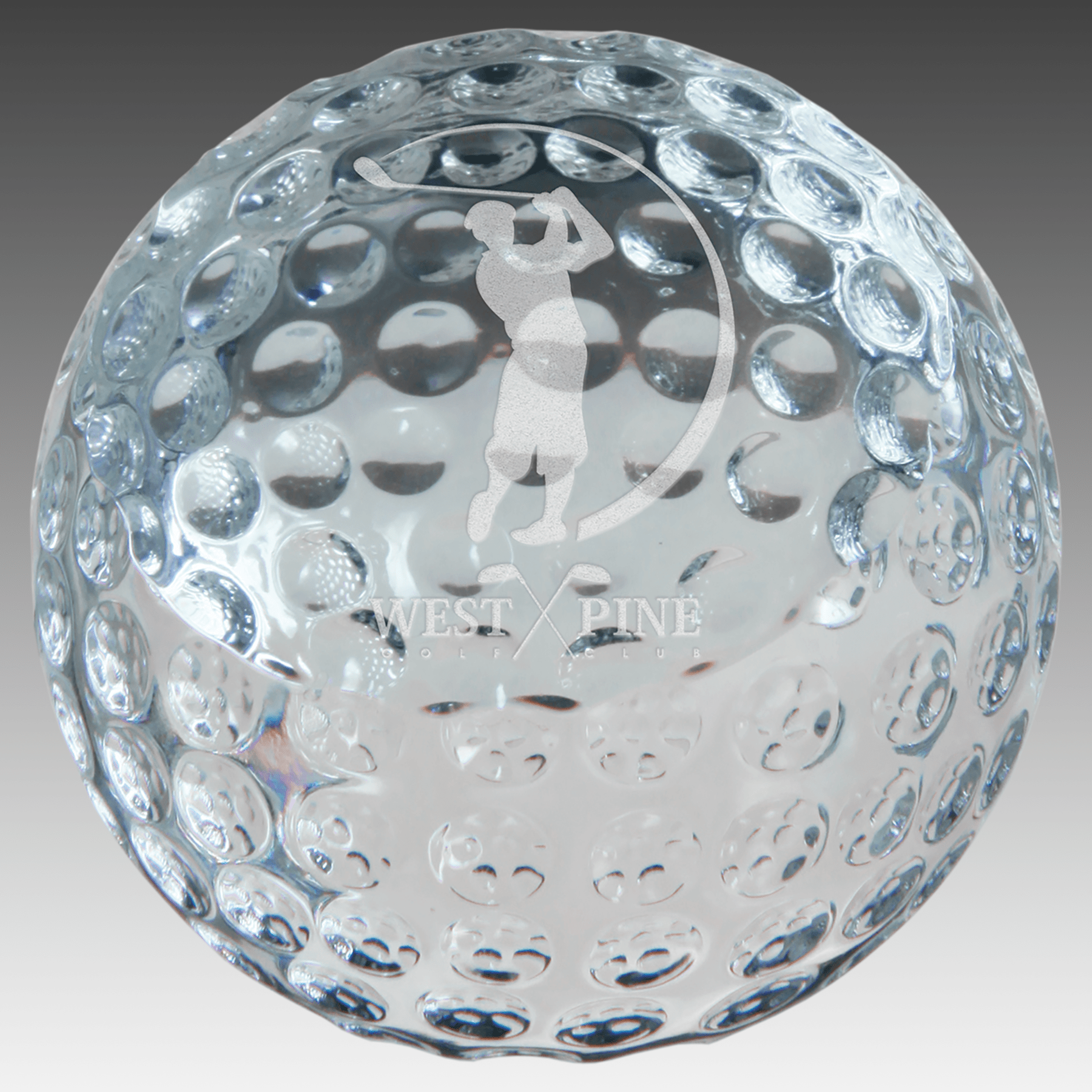 2.4" Crystal Golf Ball Paperweight