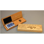 3.5" x 10.75" - Hardwood Game - Cribbage Board and Pieces
