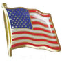 USA Flag Pin with Epoxy Dome and Clutch Back