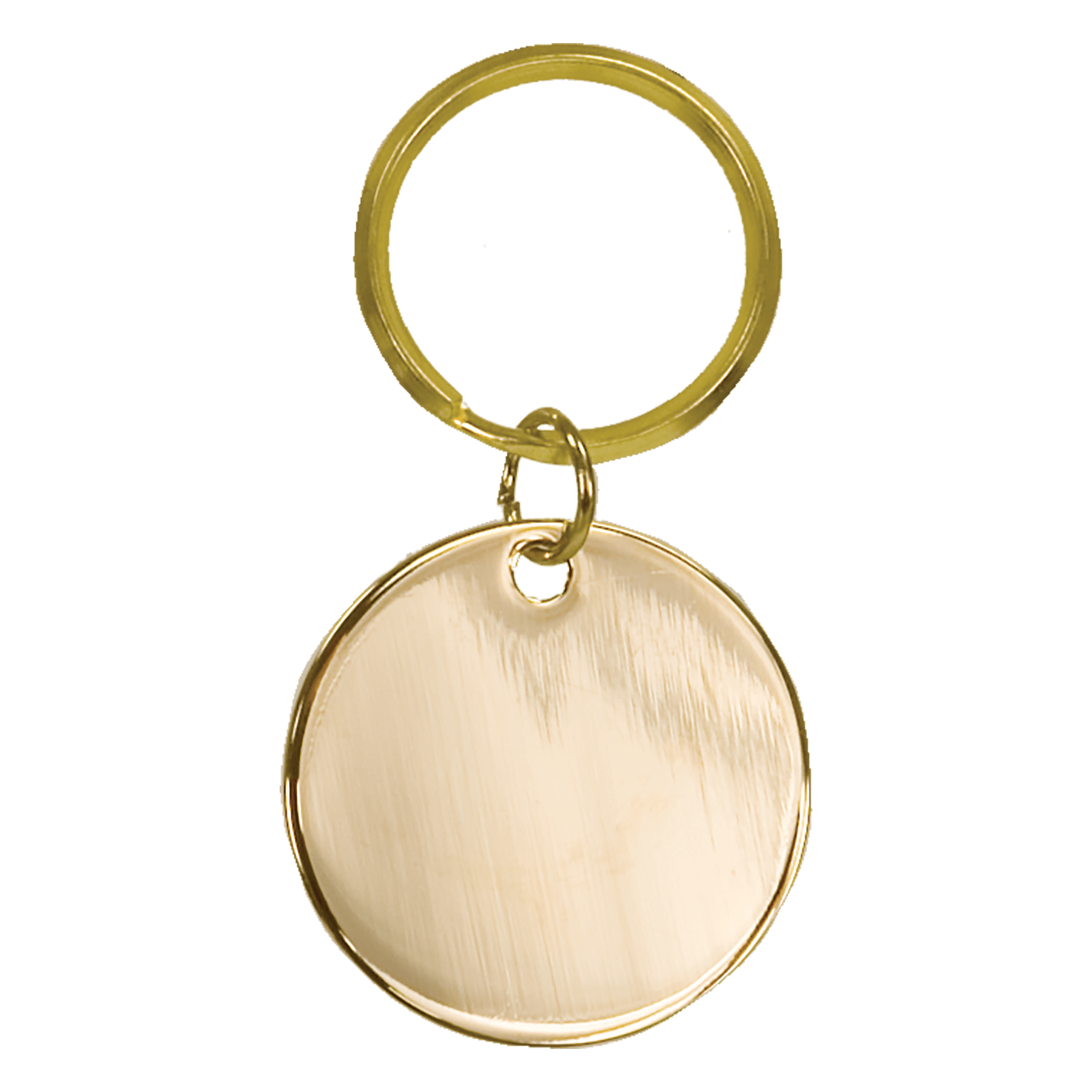Blank Circle Brass Keychain - KCB12