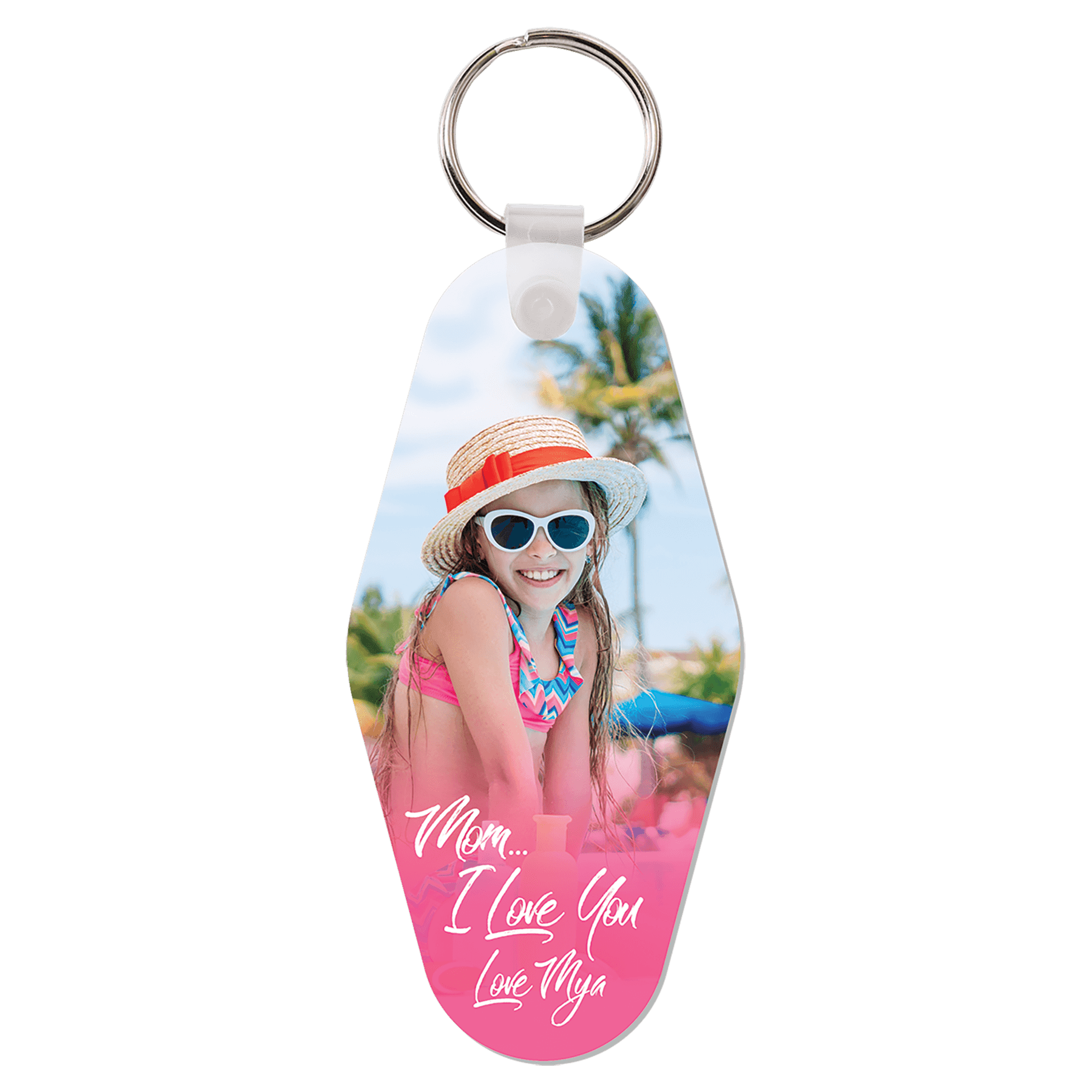 Unisub Gloss White FRP Sublimatable Vintage Hotel Keychain
