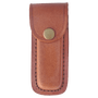 Leather Sheath with Snap Closure for Folding Knife up to 4"