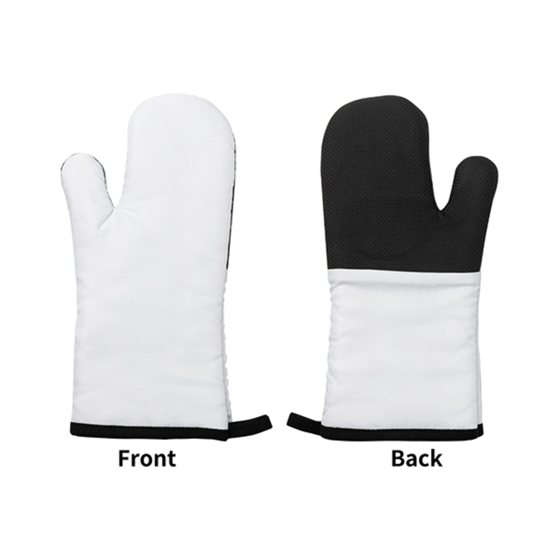 6.5" x 11" Oven Mitt with Black Trim
