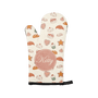 Linen Oven Mitt with Black Trim