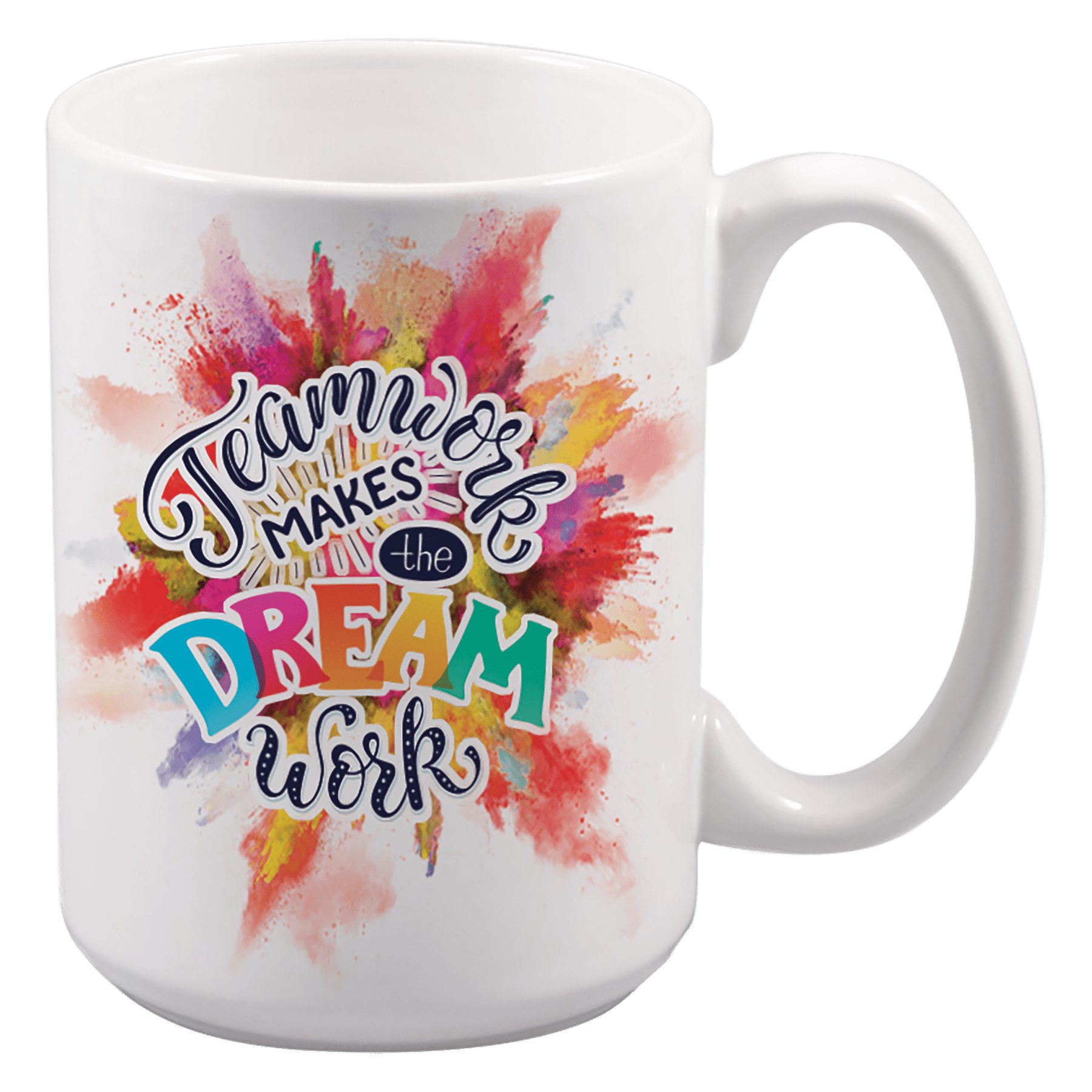 15 oz. White Ceramic Mug