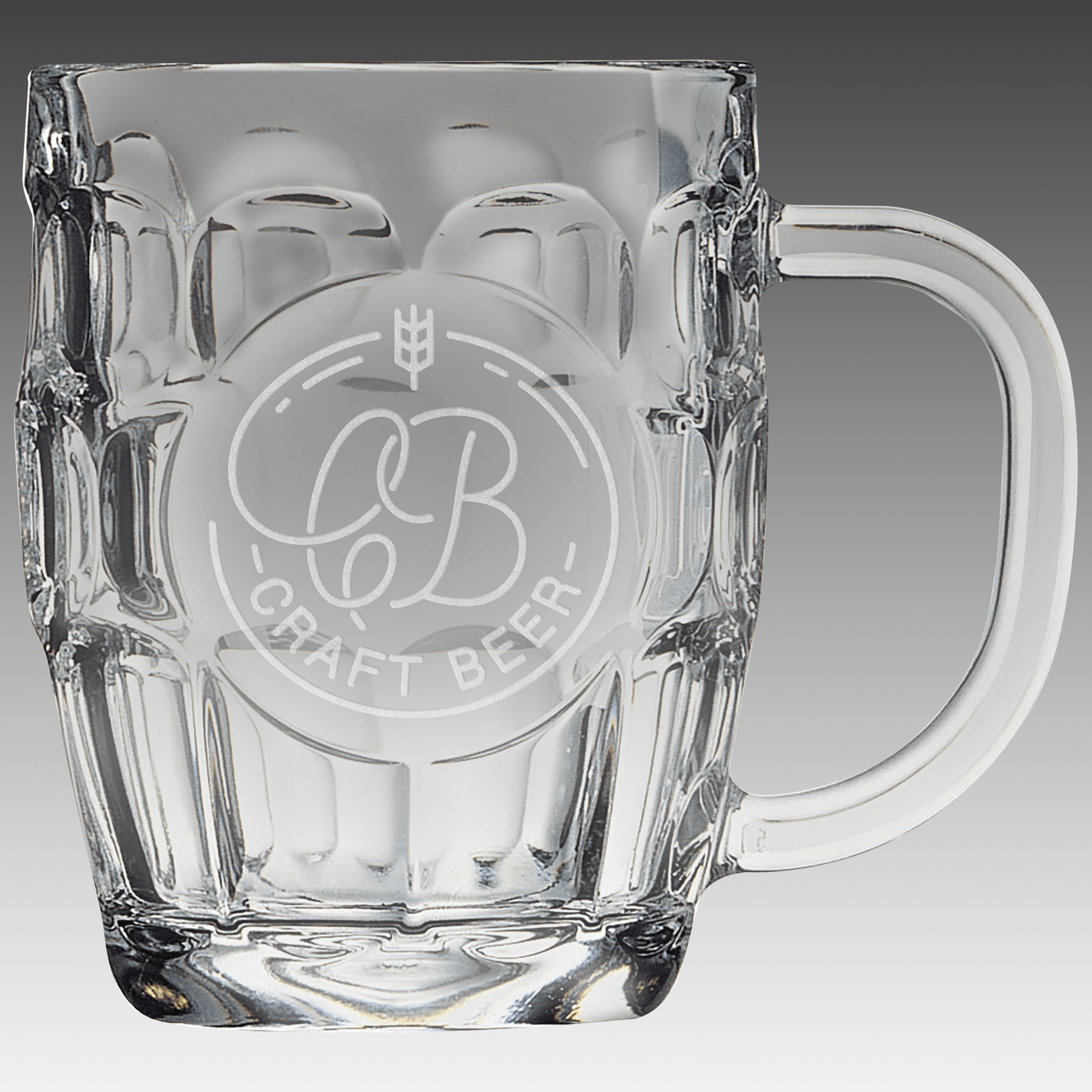 20 oz. Beer Mug with Oval Engraving Area and Handle