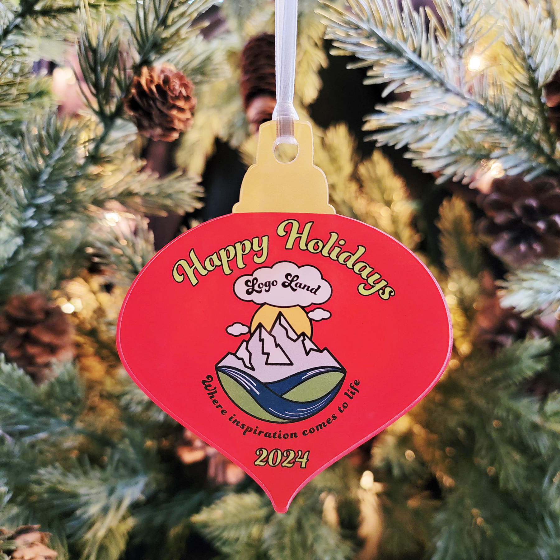 Custom Printed Acrylic Christmas Ornament - OA05