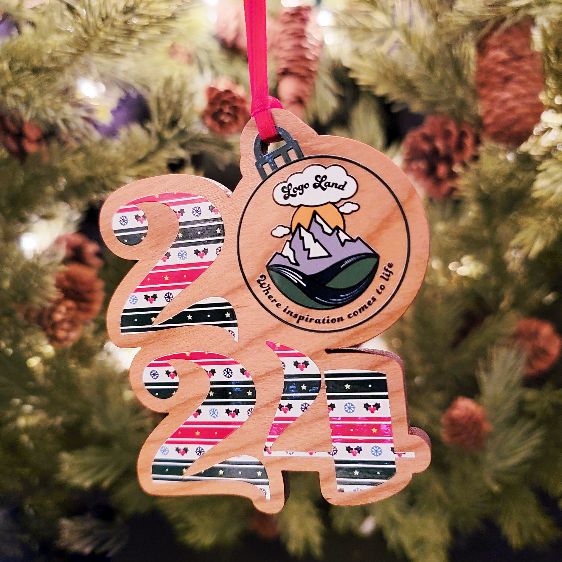 2.75" - Customizable Hardwood Ornaments