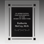 7" x 9" Solid Black Acrylic Clear Plaq