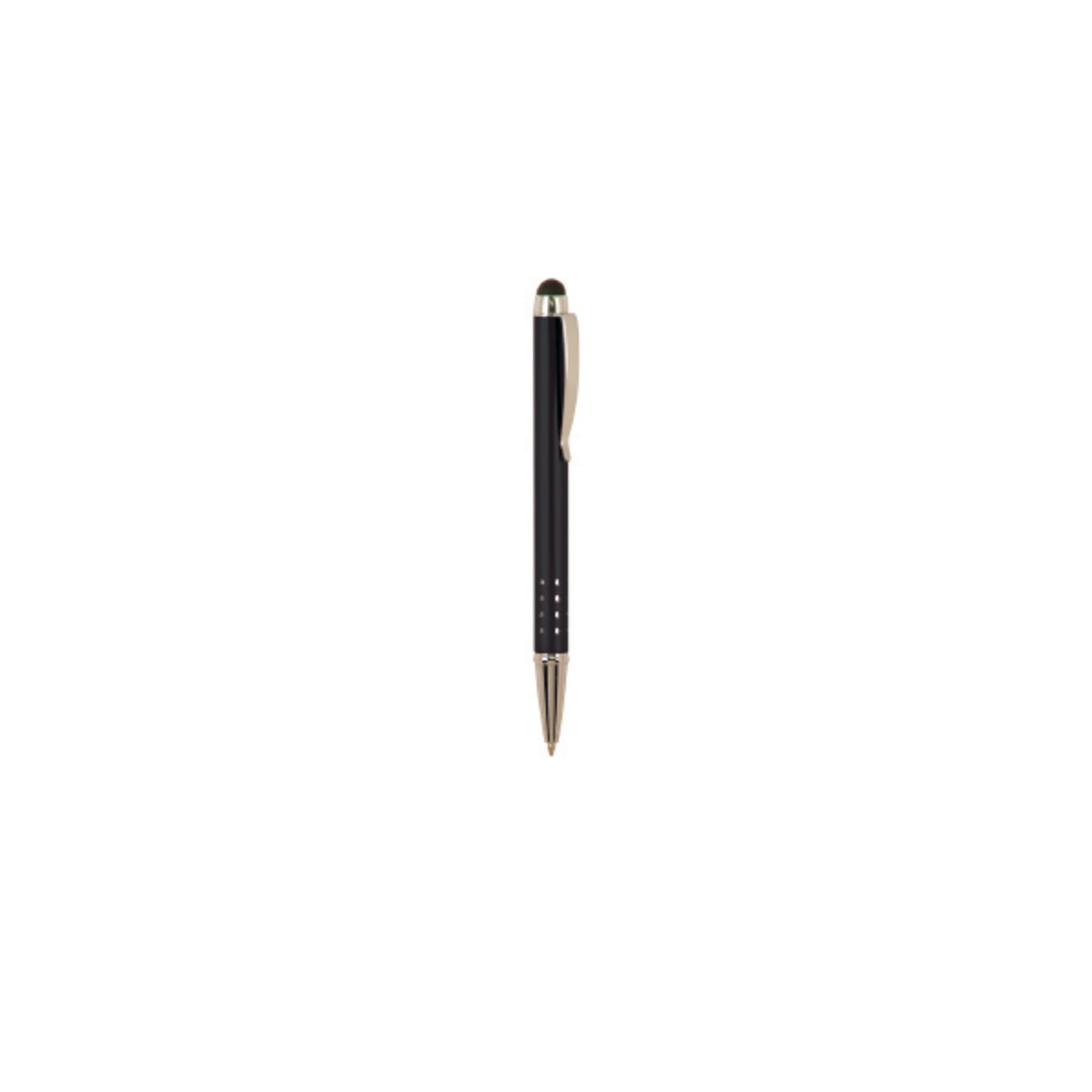 Black with Silver Trim Pen with Stylus