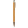 Bamboo with Silver Trim Pen with Stylus