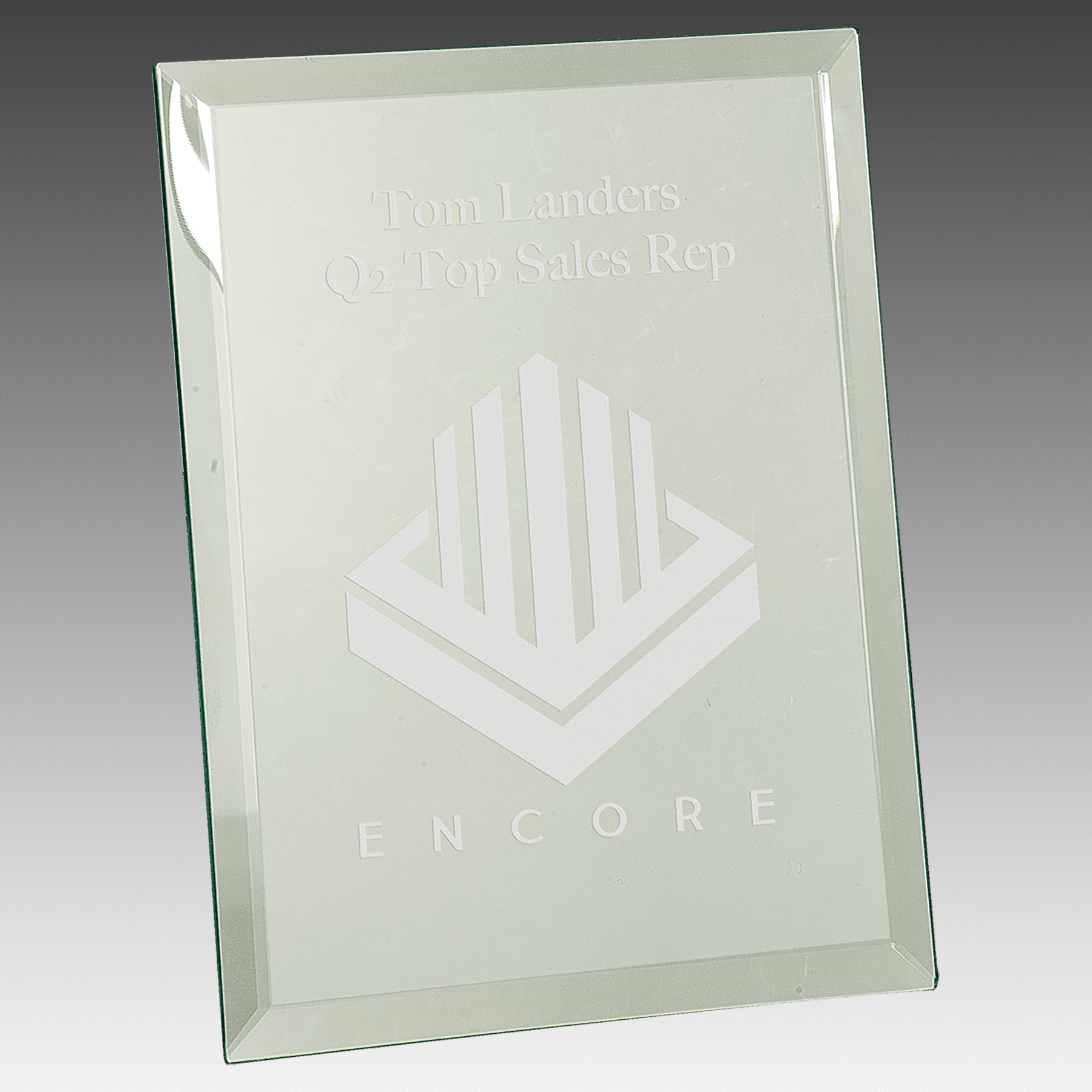 6" x 8" Clear Mirror Glass Plaque