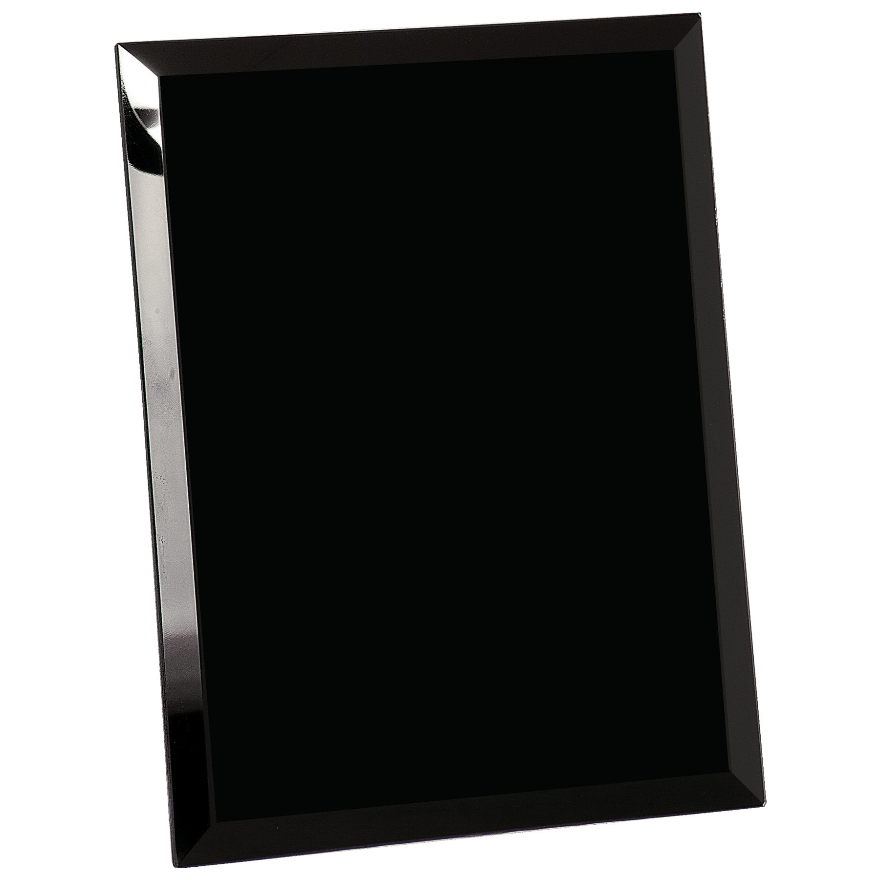 8" x 10" Black Glass Mirror Plaque