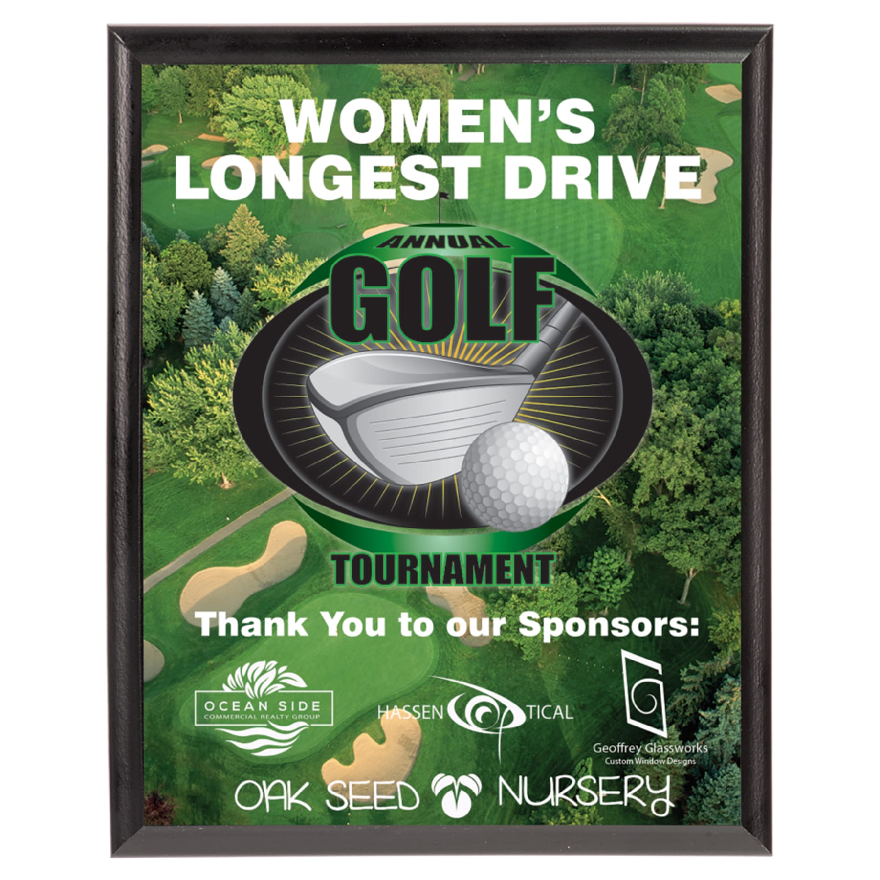 8" x 10" Unisub Sublimatable Plaque with Black Edge