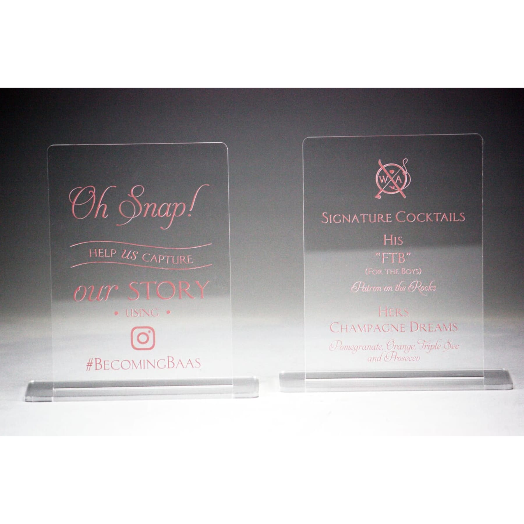 Custom Acrylic Standing Sign - SSX02