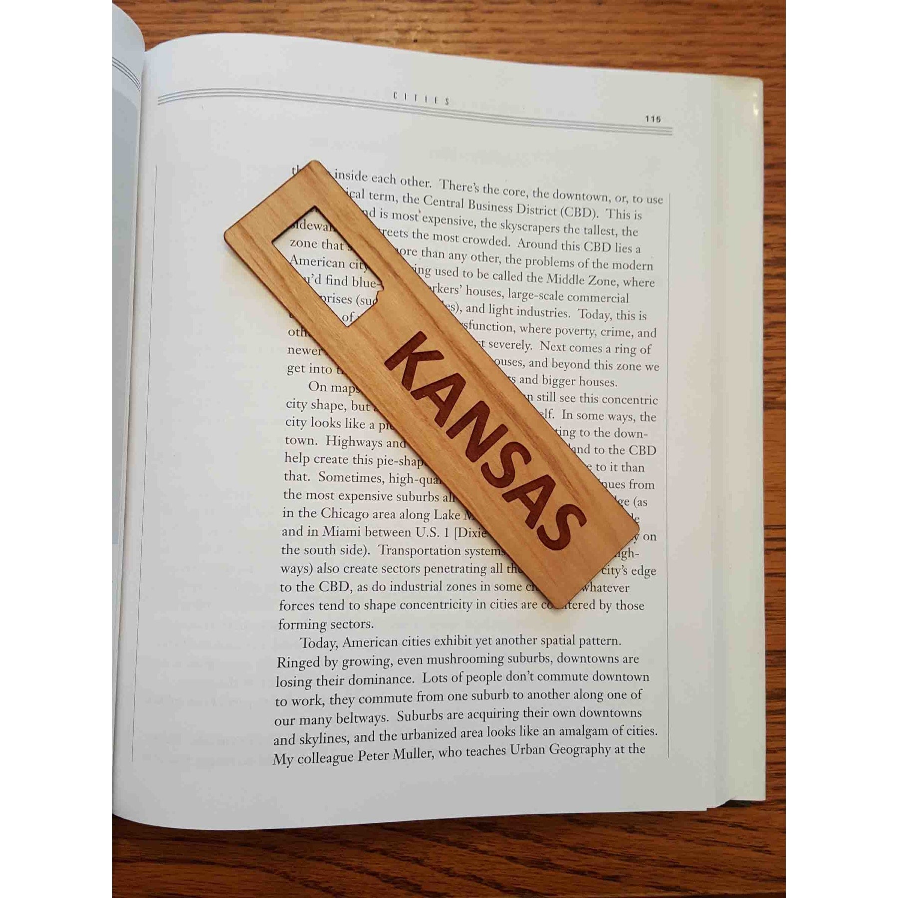 1.5" x 5.75" - Kansas Hardwood Bookmarks