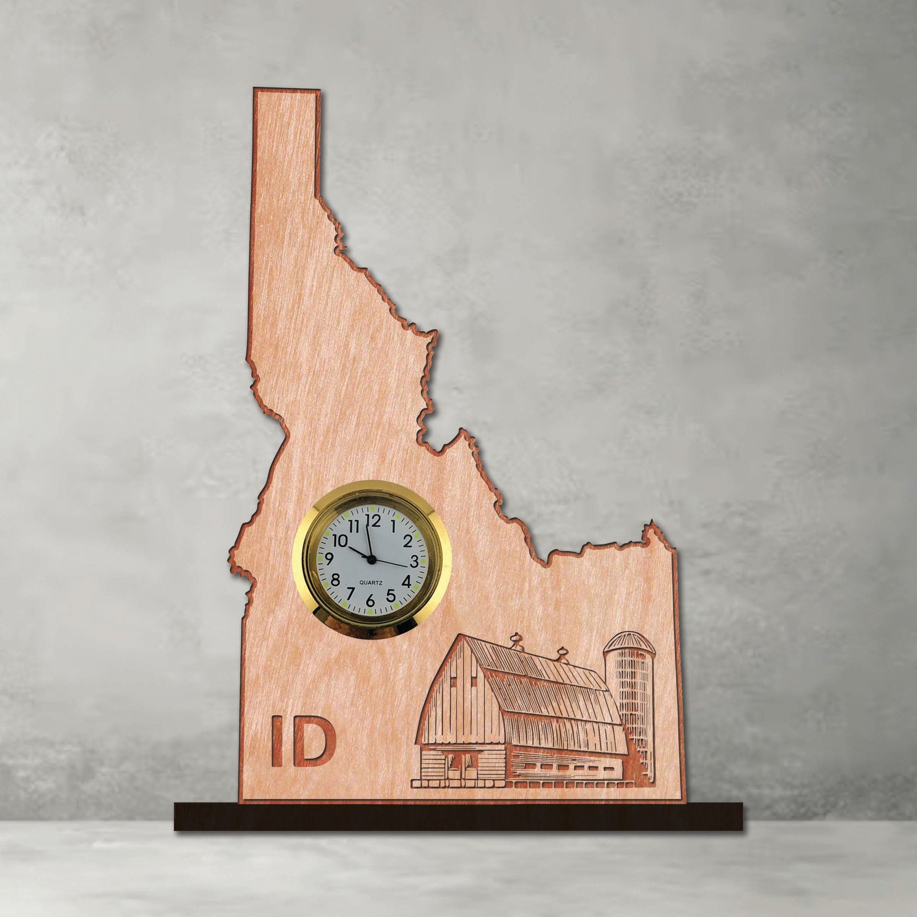 6" x 8" - Idaho Hardwood Desktop Clocks