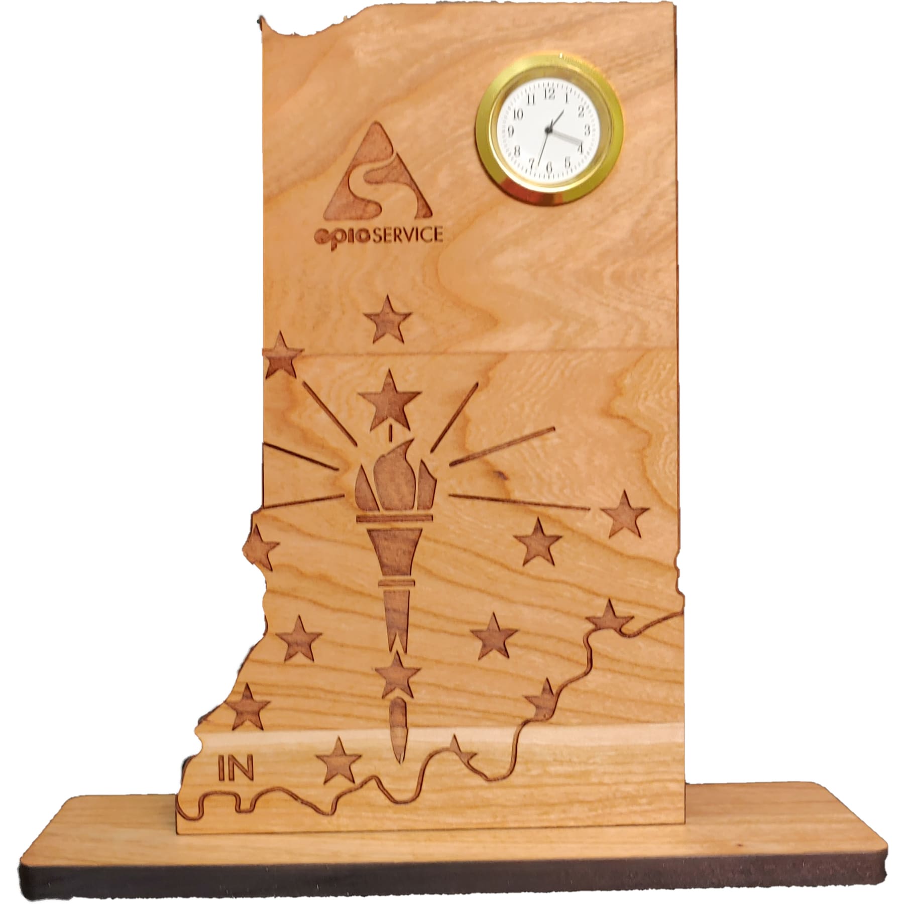 6" x 8" - Indiana Hardwood Desktop Clocks