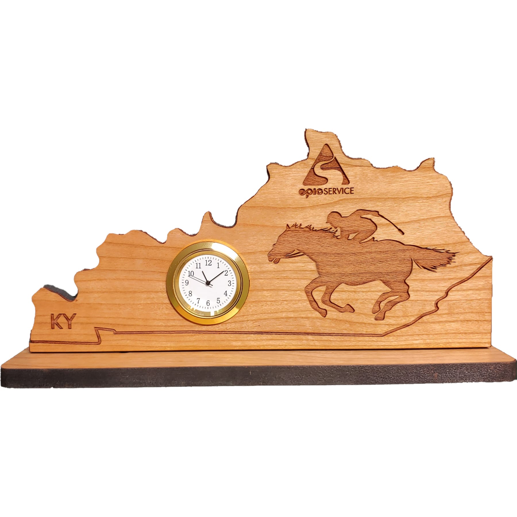6" x 8" - Kentucky Hardwood Desktop Clocks