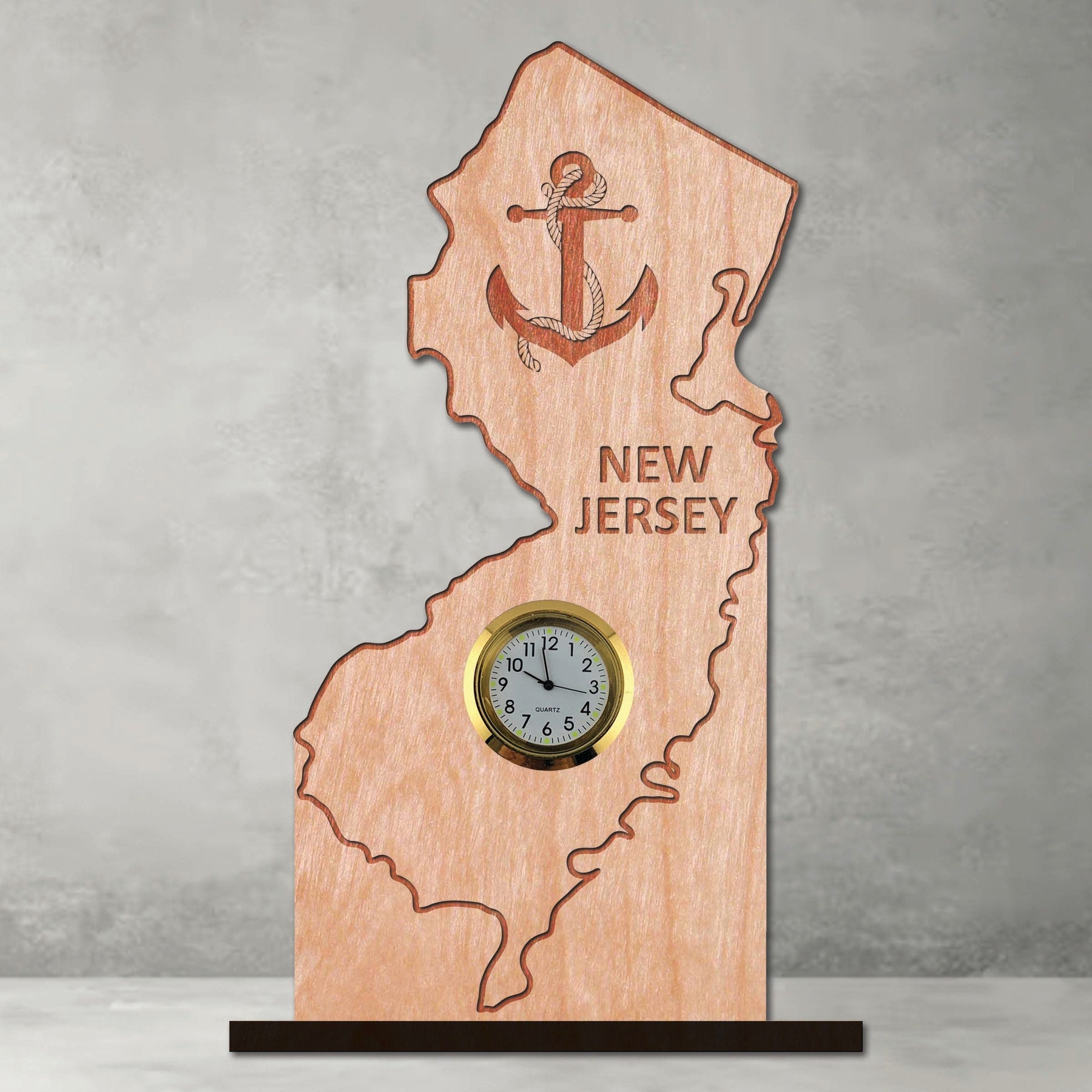 6" x 8" - New Jersey Hardwood Desktop Clocks