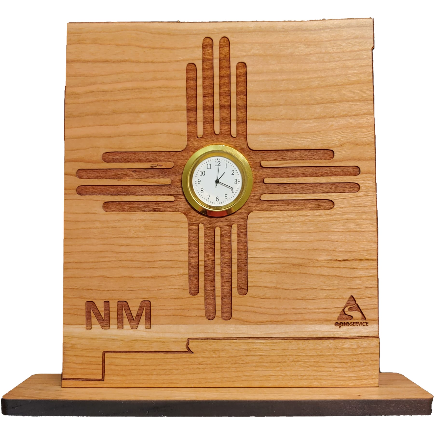 6" x 8" - New Mexico Hardwood Desktop Clocks