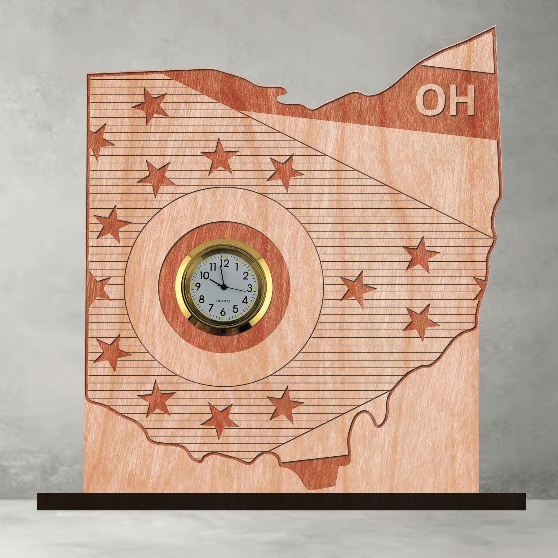 6" x 8" - Ohio Hardwood Desktop Clocks