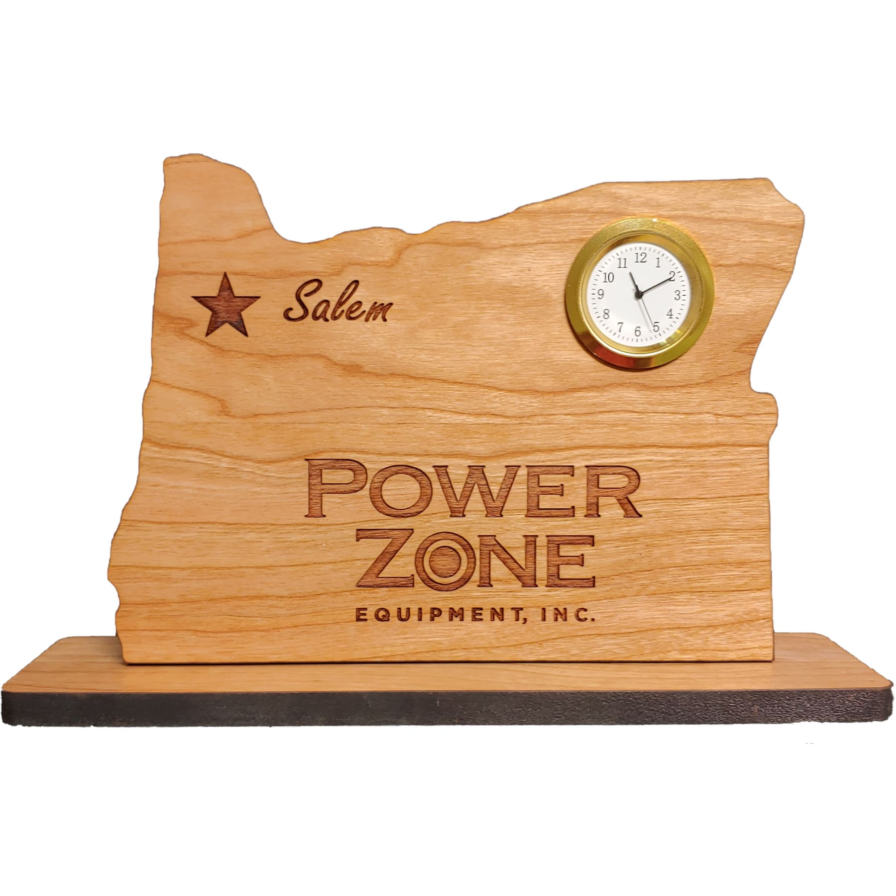 6" x 8" - Oregon Hardwood Desktop Clocks