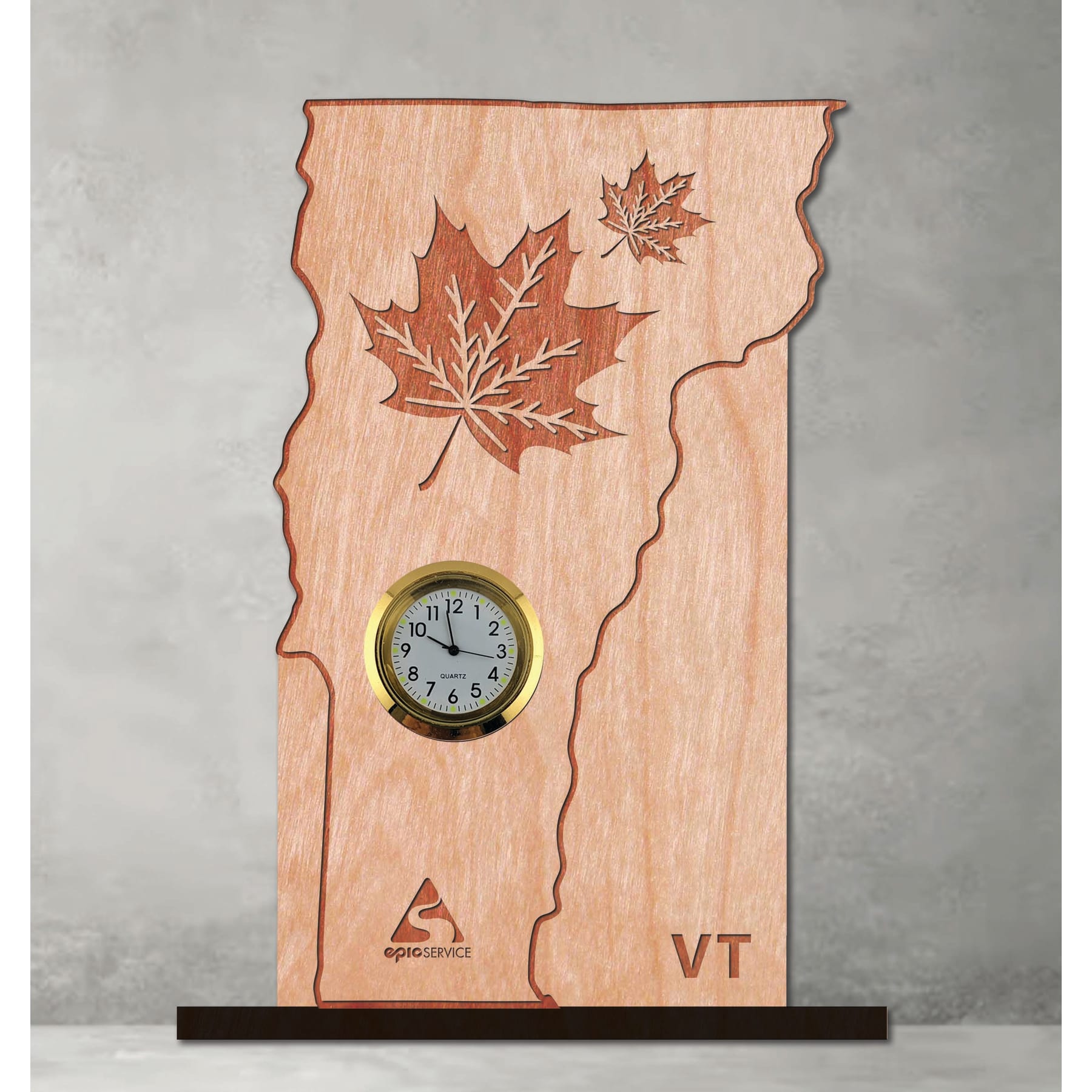 6" x 8" - Vermont Hardwood Desktop Clocks