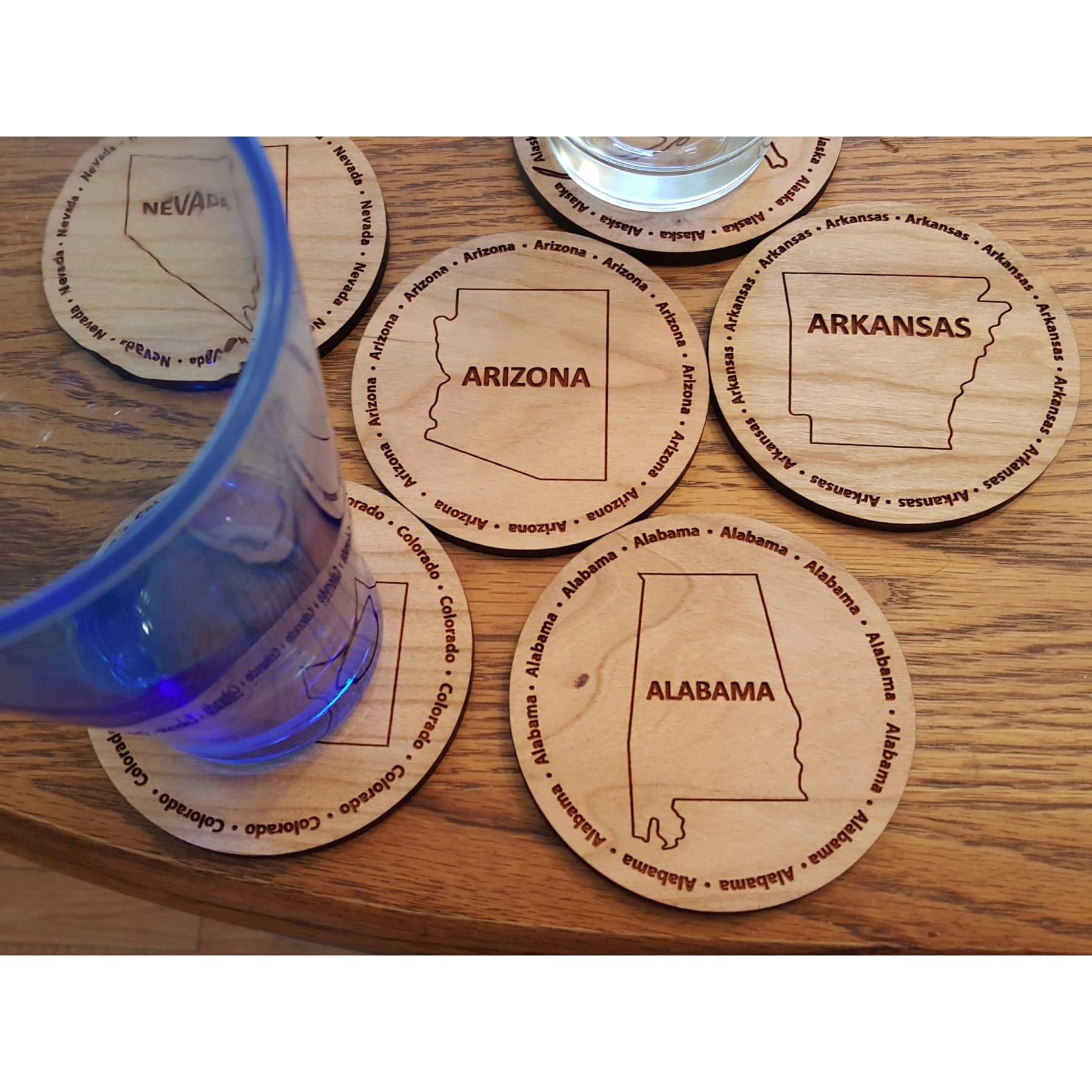 3.5" - Alabama Hardwood Coasters