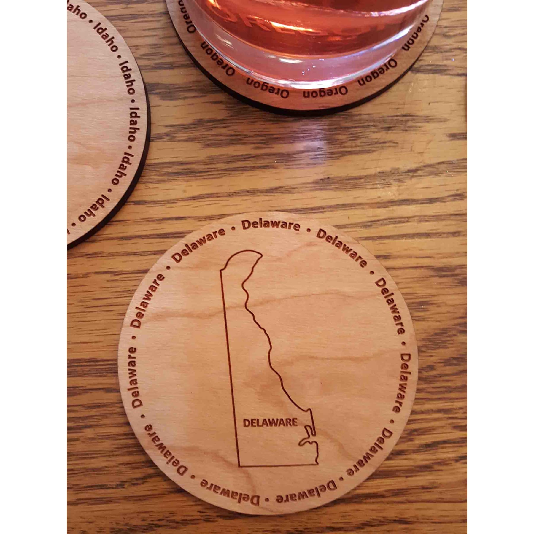 3.5" - Delaware Hardwood Coasters