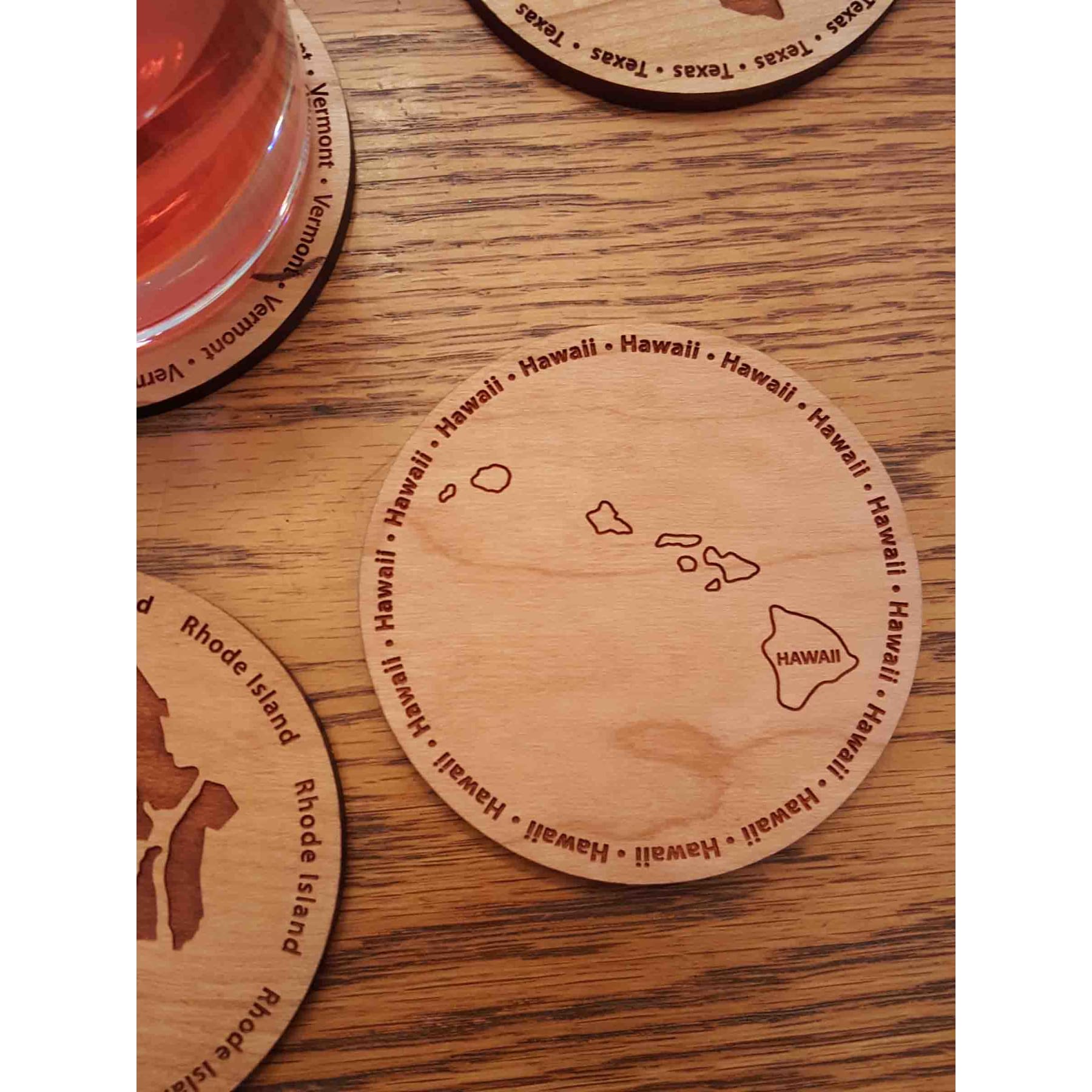 3.5" - Hawaii Hardwood Coasters