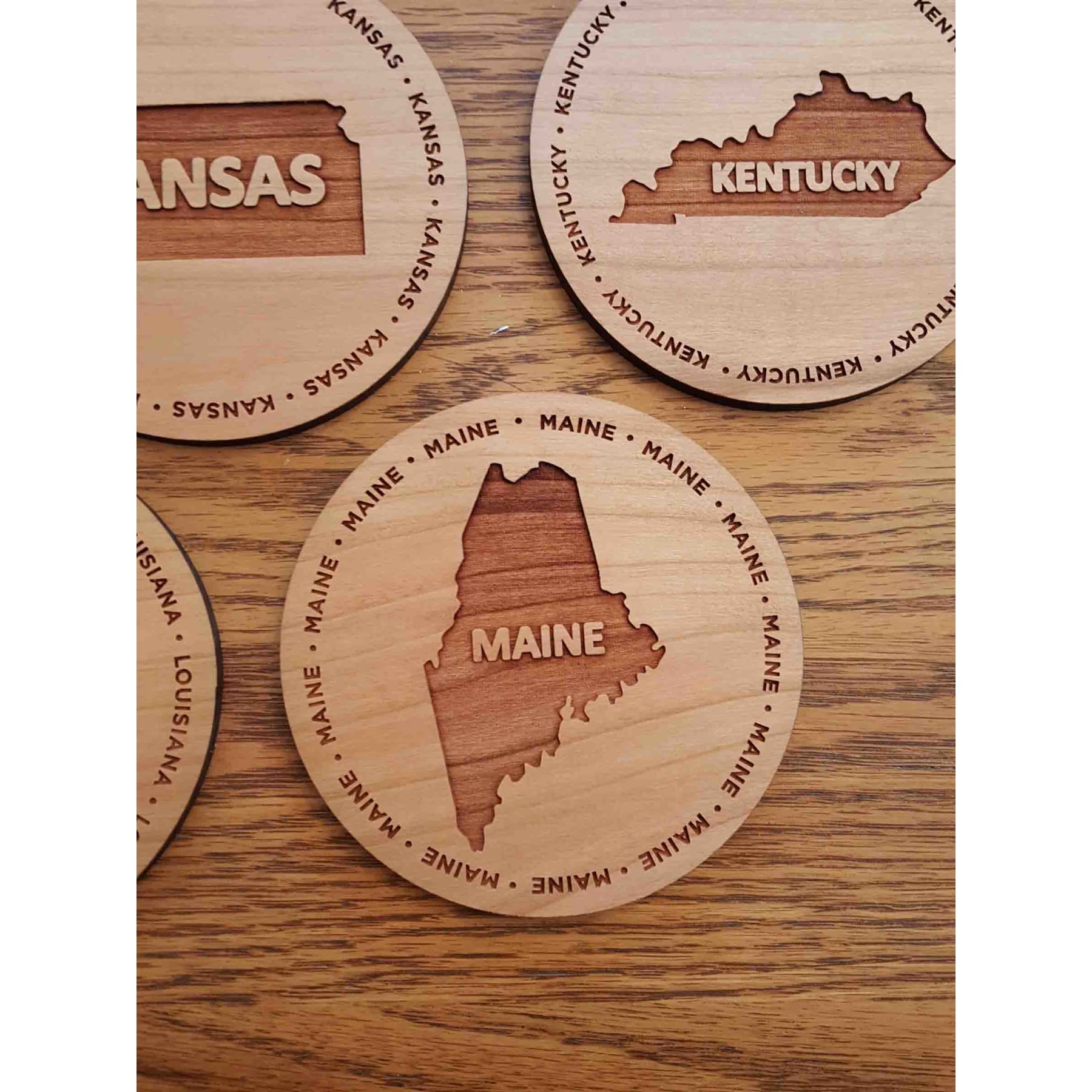 3.5" - Maine Hardwood Coasters