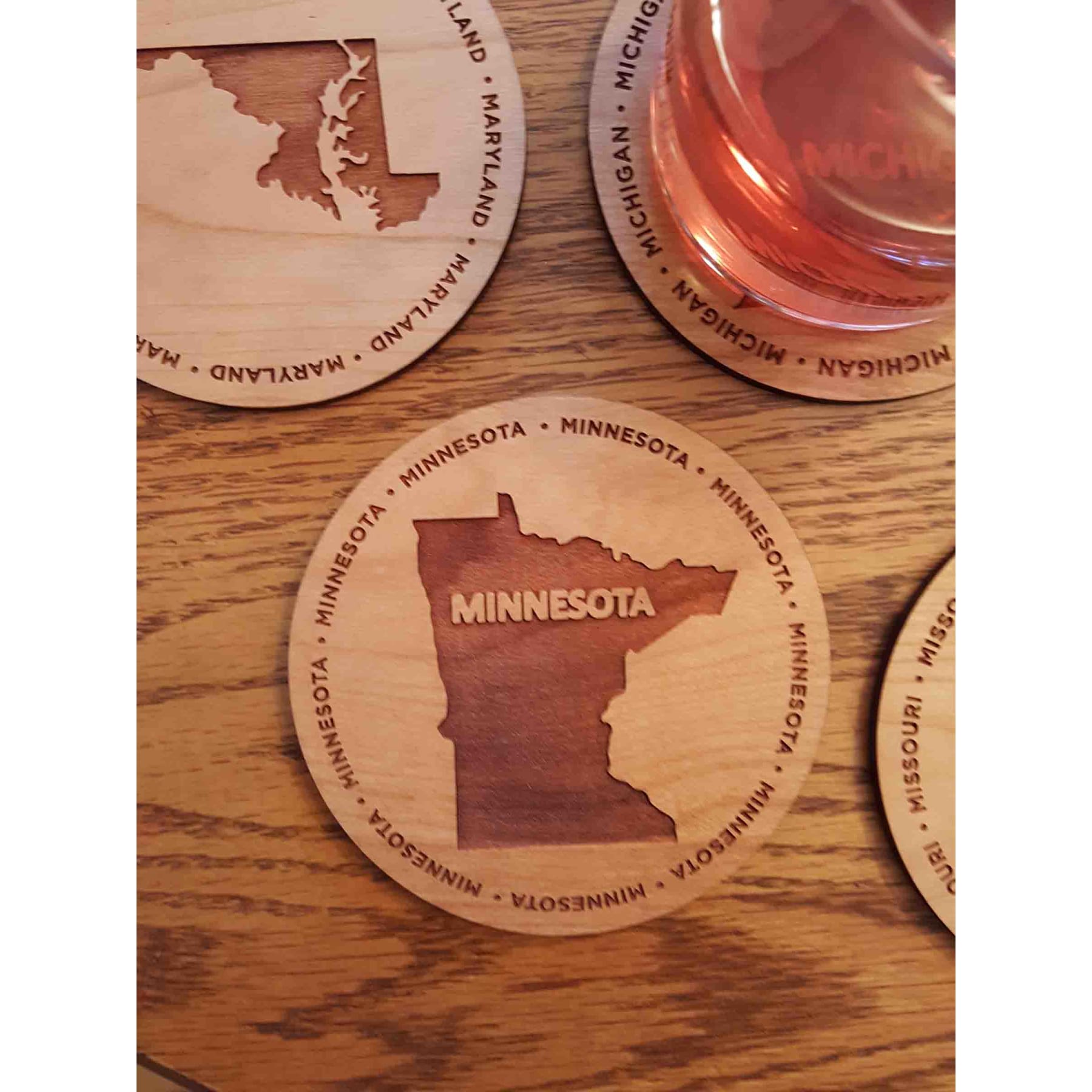 3.5" - Minnesota Hardwood Coasters