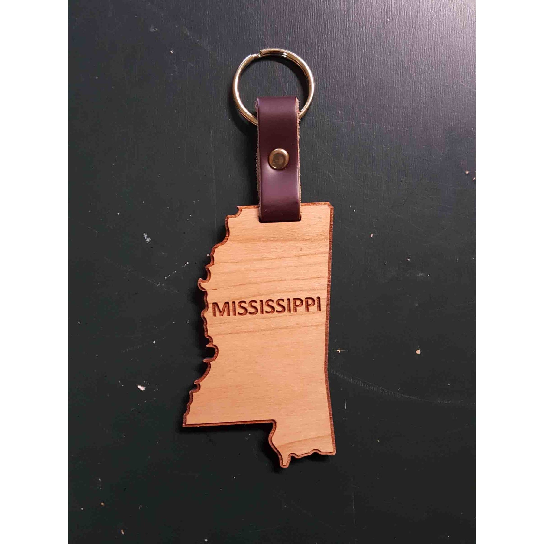 2" - Mississippi Hardwood Keychains