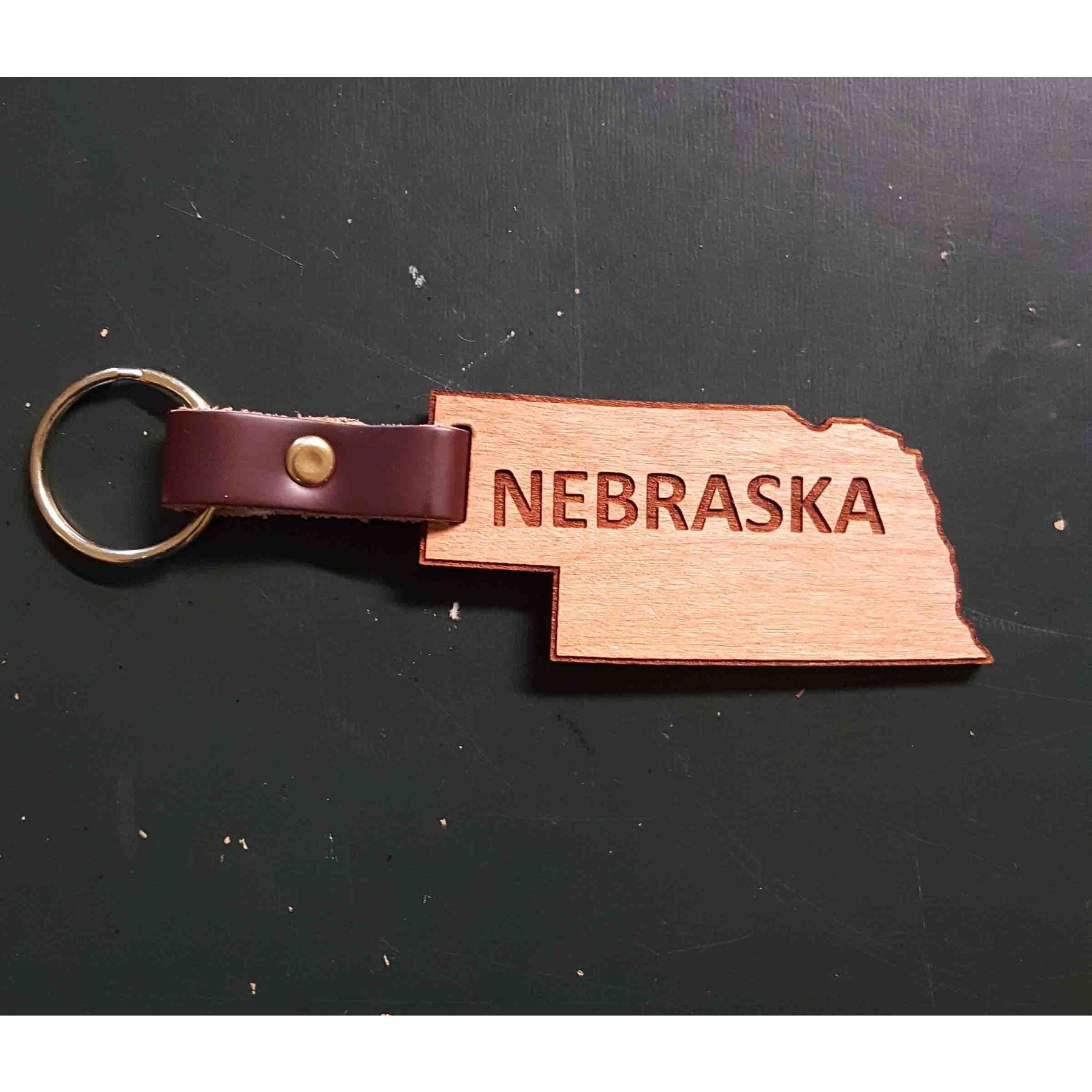 2" - Nebraska Hardwood Keychains